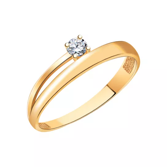 Золотое кольцо 585, женское, размер 17.5