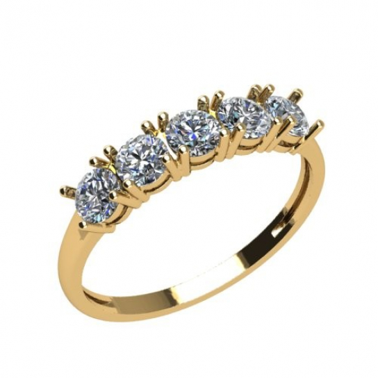 Золотое кольцо 585, женское, с фианитом, размер 16