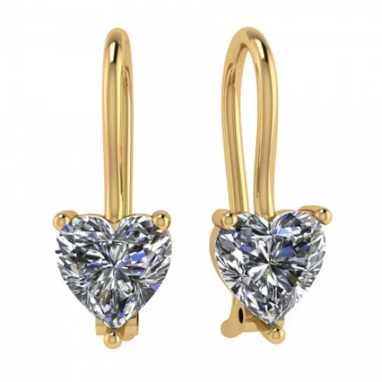 Серьги детские с фианитом из золота