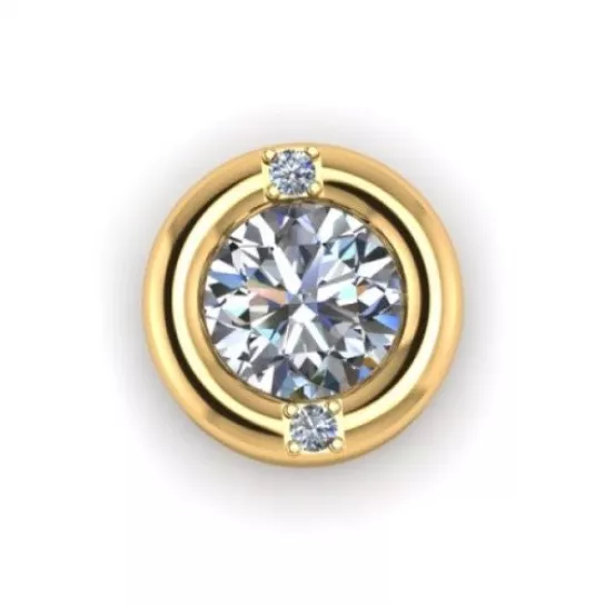 Золотая подвеска 585, женская, с фианитом