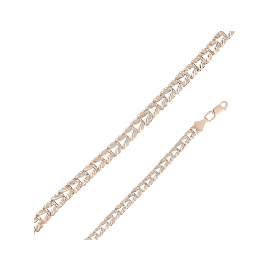 Золотой браслет 585, плетение фигурное, длина 17 см