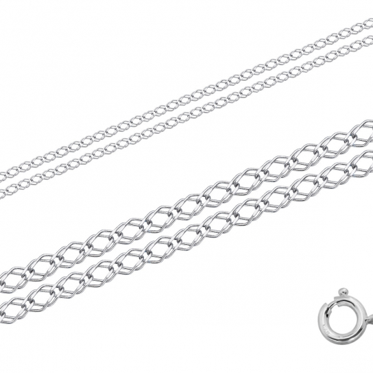 Серебряная цепочка 925 на шею, длина 60 см