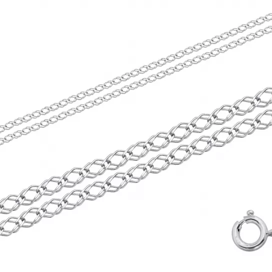 Серебряная цепочка 925 на шею, длина 60 см