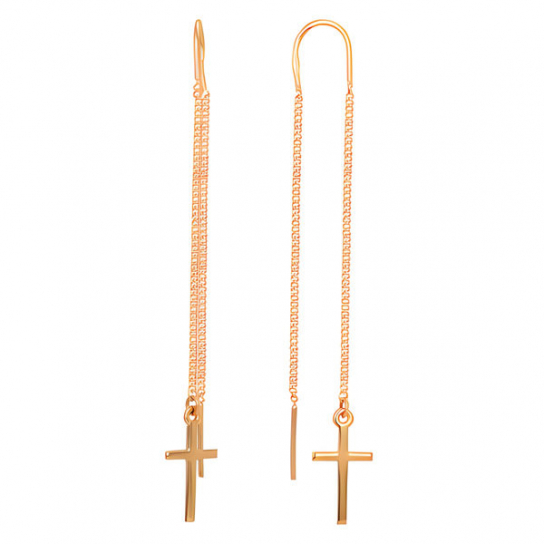 Золотые серьги 585, женские