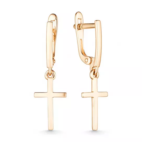 Золотые серьги 585, женские