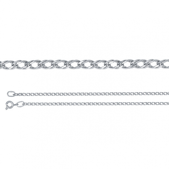 Серебряная цепочка 925 на шею, длина 50 см