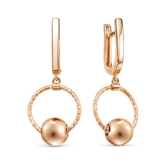 Золотые серьги 585, женские