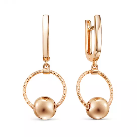 Золотые серьги 585, женские