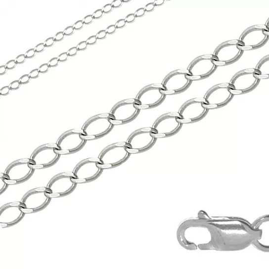 Серебряная цепочка 925 на шею, длина 50 см