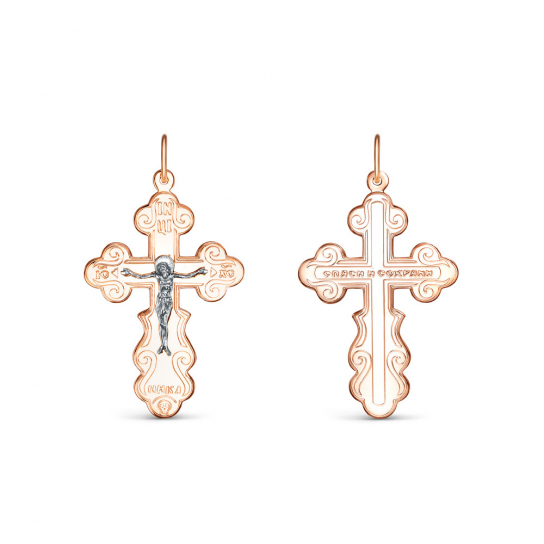 Золотой крестик 585 нательный, на шею