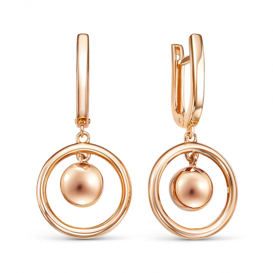 Золотые серьги 585, женские