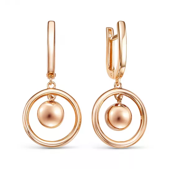 Золотые серьги 585, женские