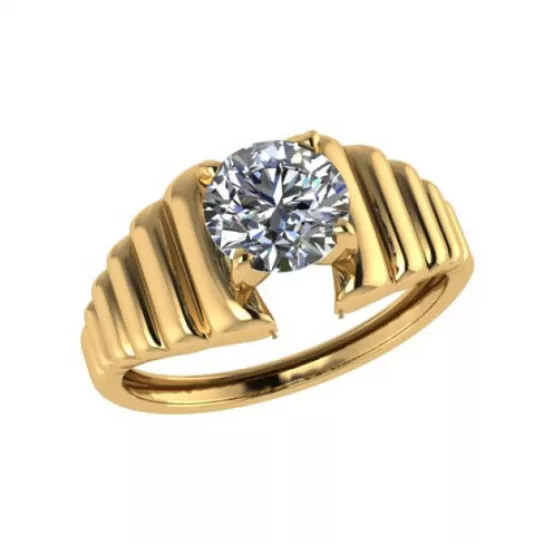 Золотое кольцо 585, женское, с фианитом, размер 18