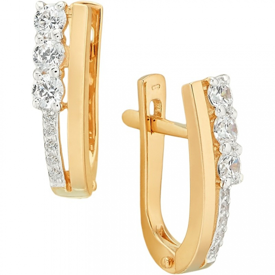 Золотые серьги 585, женские