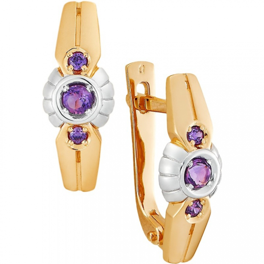 Золотые серьги 585, женские