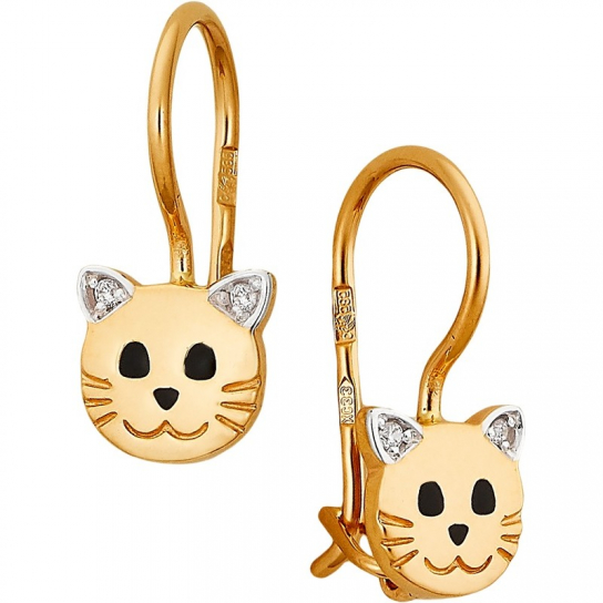 Золотые серьги 585, женские