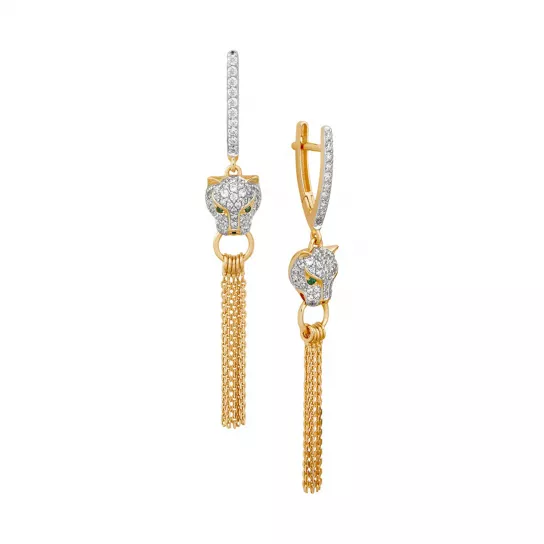 Золотые серьги 585, женские