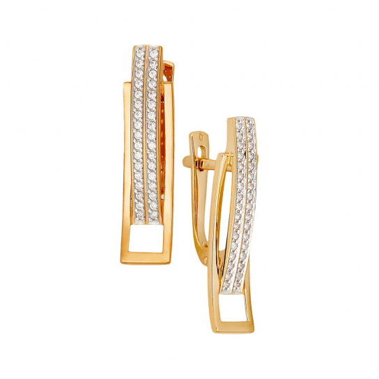 Золотые серьги 585, женские