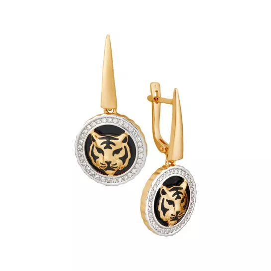 Золотые серьги 585, женские