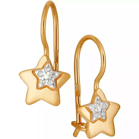 Золотые серьги 585, женские