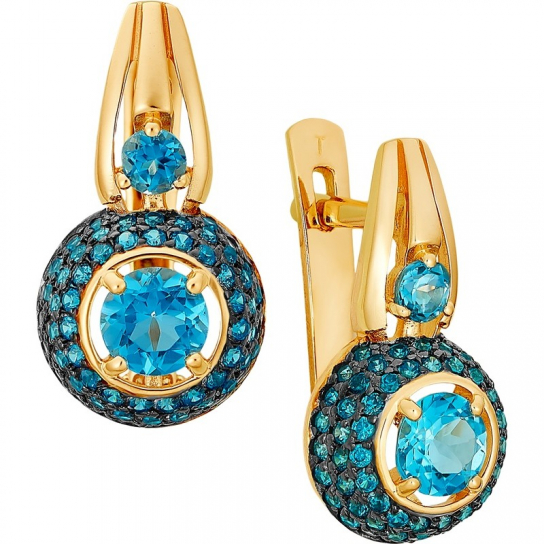 Золотые серьги 585, женские