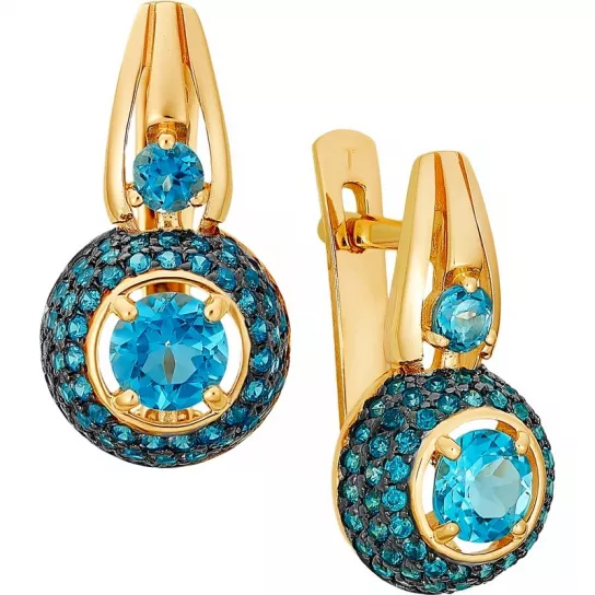 Золотые серьги 585, женские