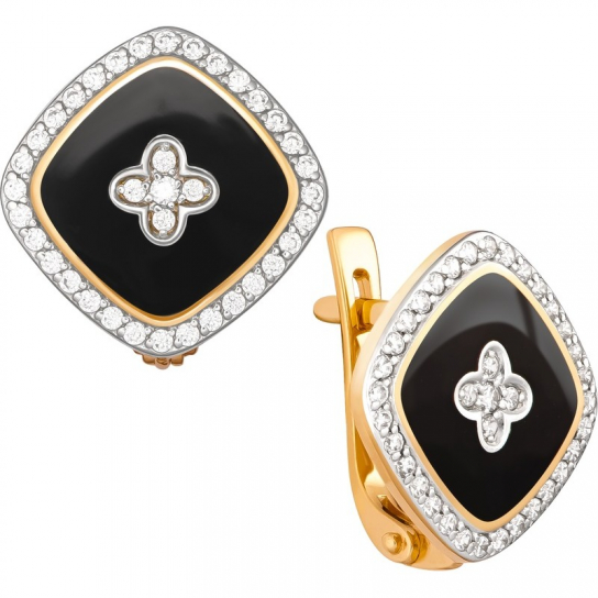 Золотые серьги 585, женские