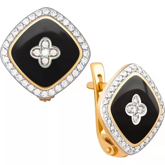 Золотые серьги 585, женские