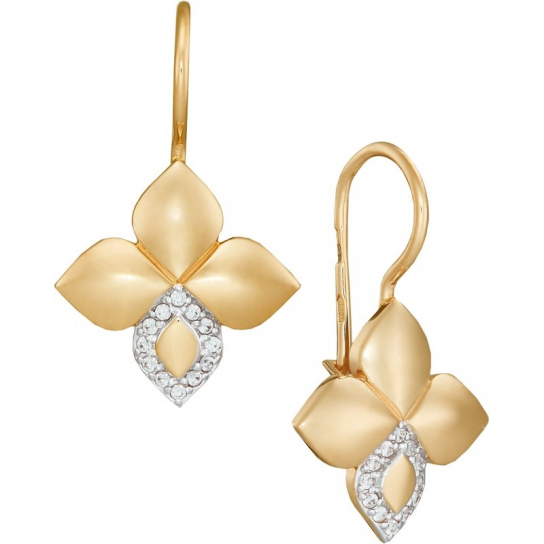 Золотые серьги 585, женские