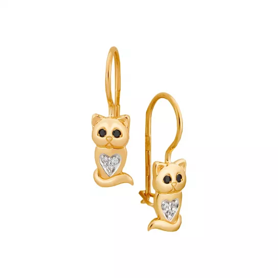 Золотые серьги 585, женские