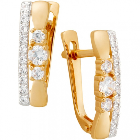 Золотые серьги 585, женские