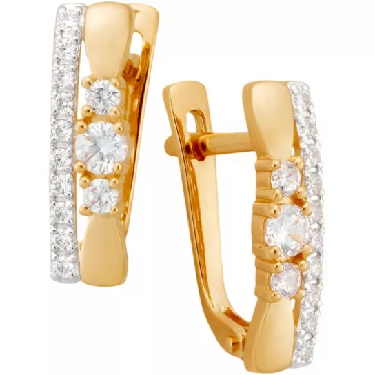 Золотые серьги 585, женские