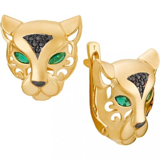 Золотые серьги 585, женские