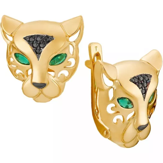 Золотые серьги 585, женские