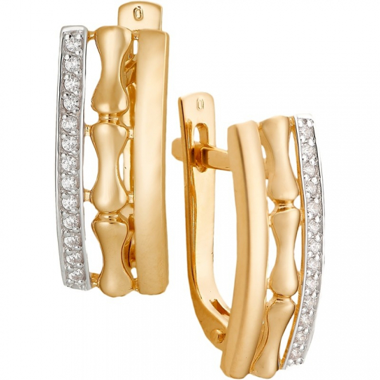 Золотые серьги 585, женские