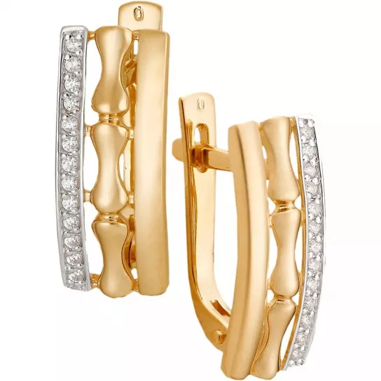 Золотые серьги 585, женские