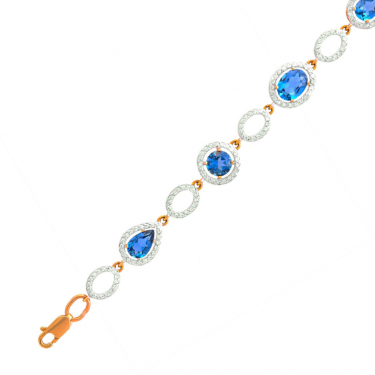 Золотой браслет 585, длина 17 см