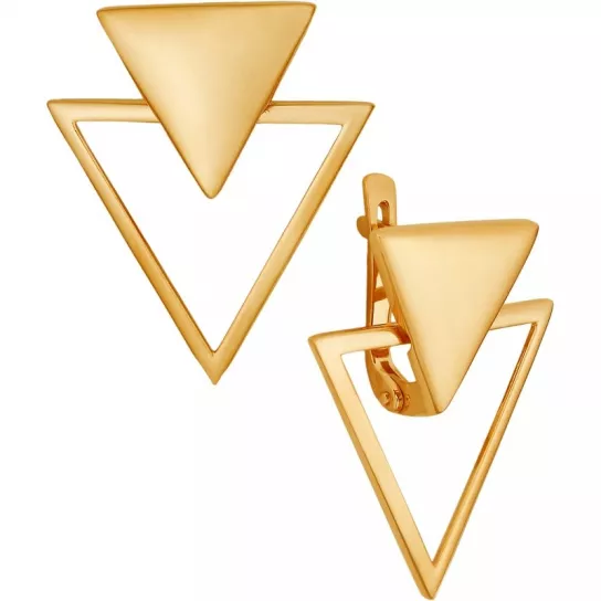 Золотые серьги 585, женские