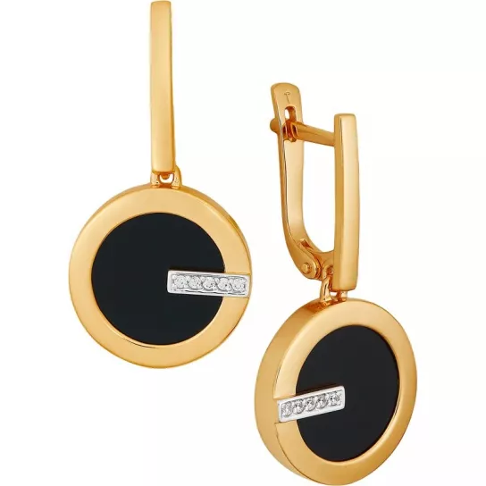 Золотые серьги 585, женские