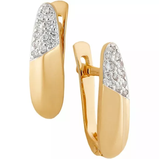 Золотые серьги 585, женские