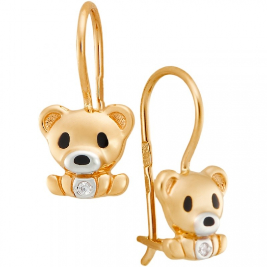 Золотые серьги 585, женские