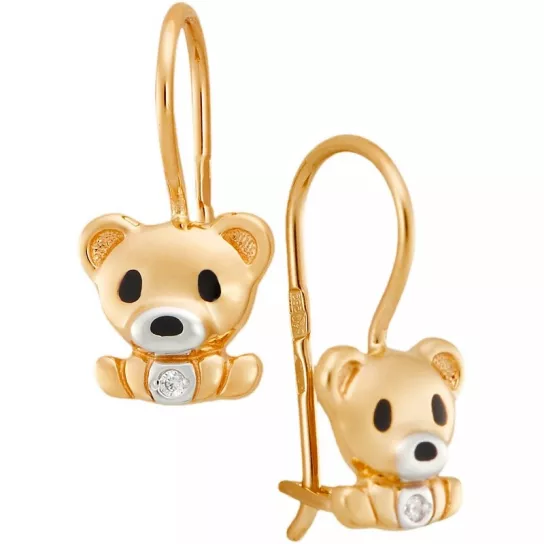 Золотые серьги 585, женские