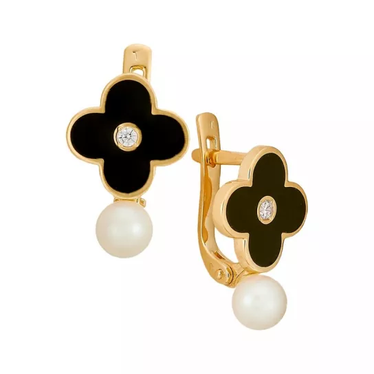 Золотые серьги 585, женские