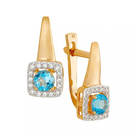 Золотые серьги 585, женские