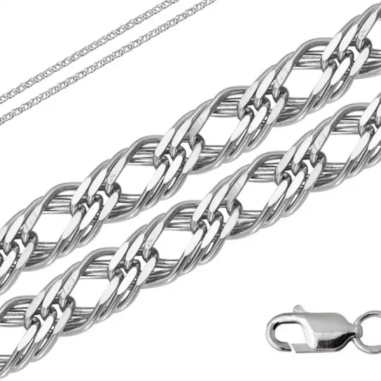 Серебряная цепочка 925 на шею, длина 65 см