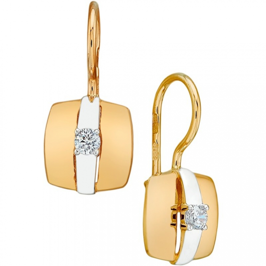 Золотые серьги 585, женские