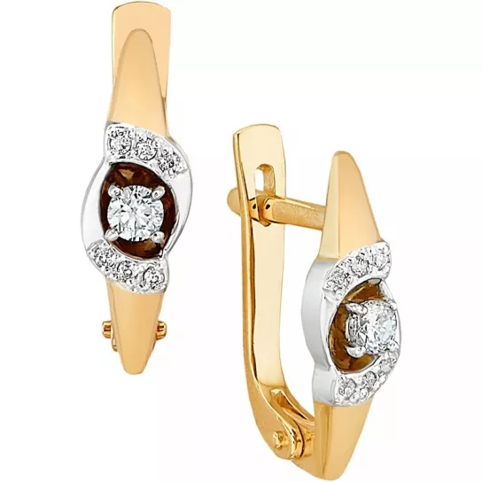 Золотые серьги 585, женские