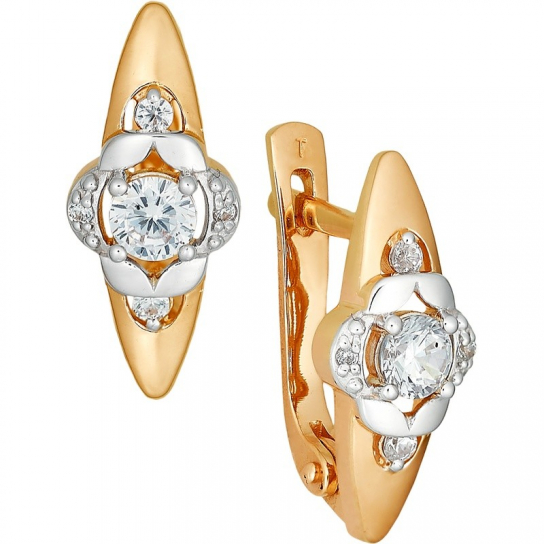 Золотые серьги 585, женские