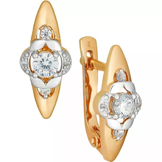 Золотые серьги 585, женские