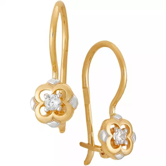 Золотые серьги 585, женские